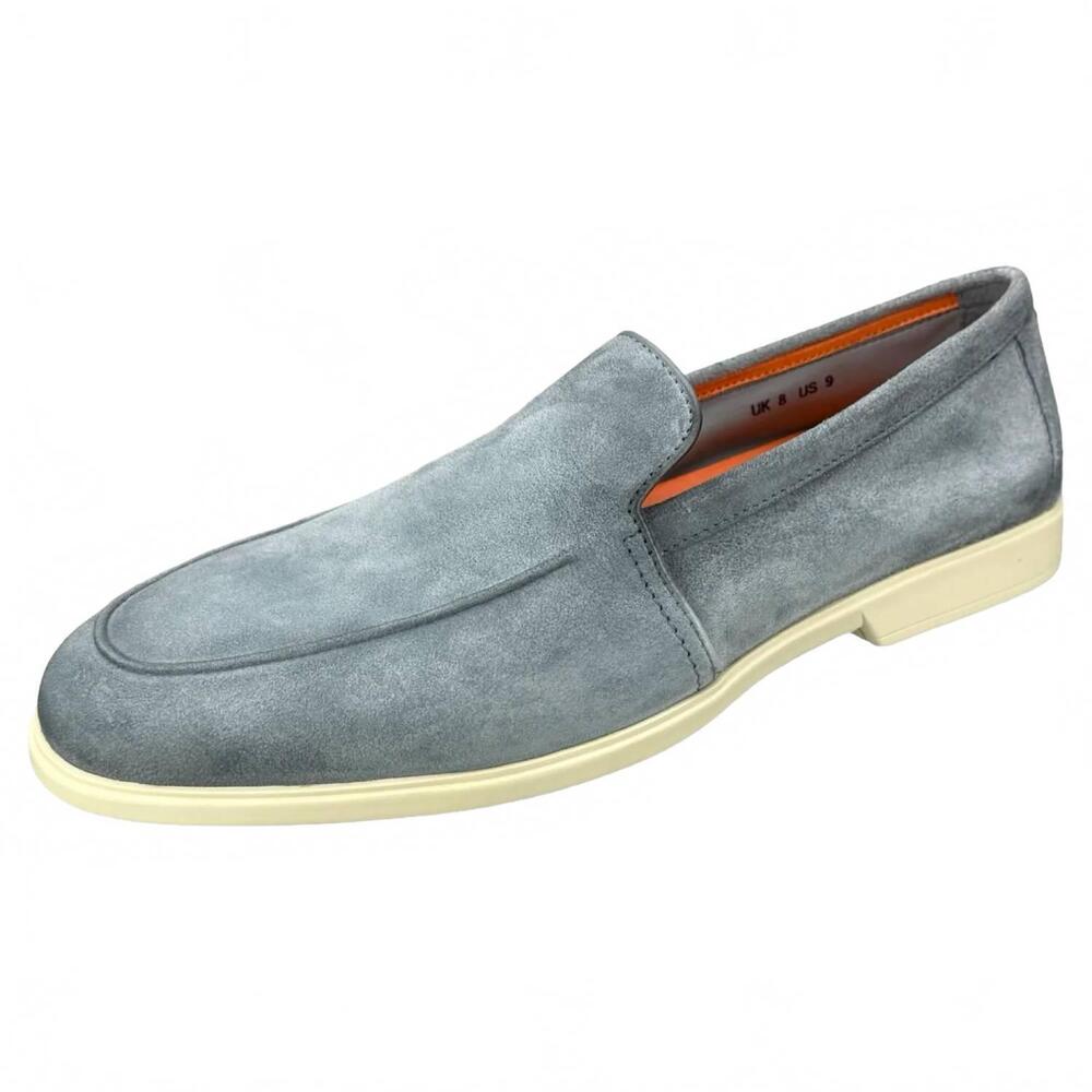 NEW SANTONI men's malibu venetian loafer in grey